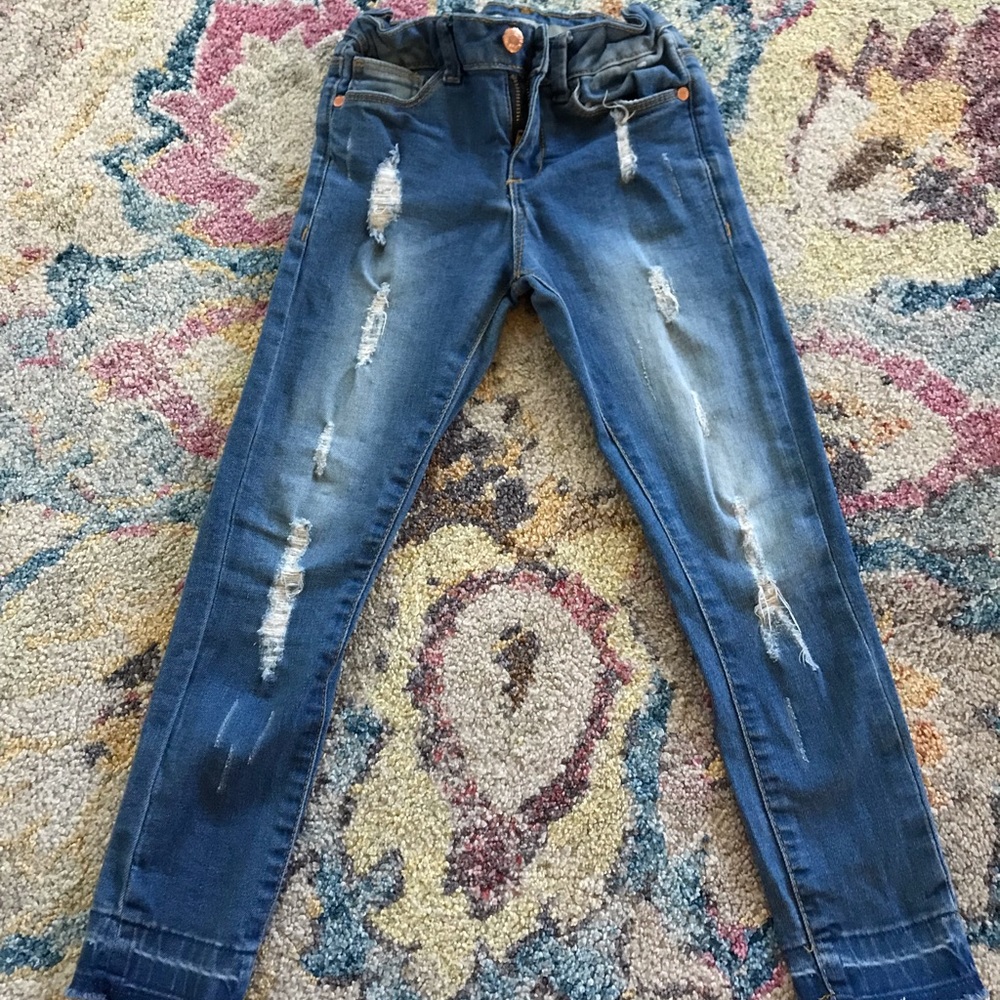 Girls distressed jeans